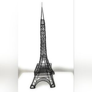 Black Eiffel Tower Wire Sculpture. 19 Inches.